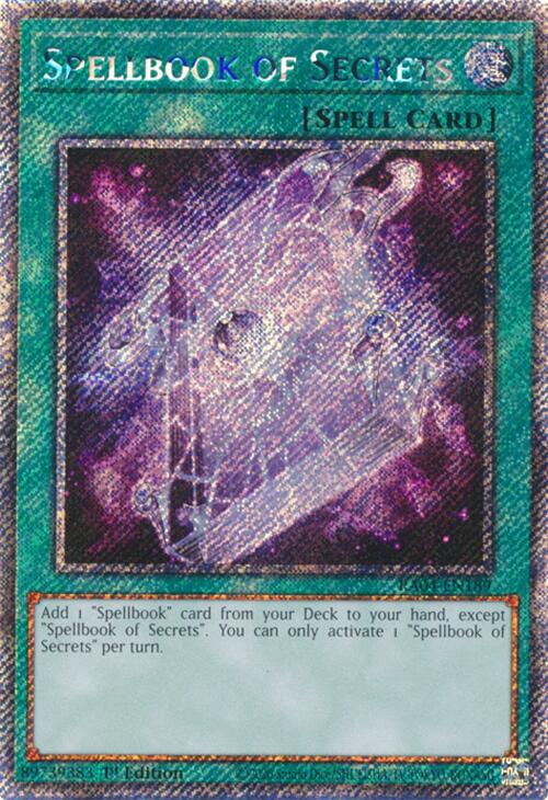 Spellbook of Secrets [RA04-EN189] Platinum Secret Rare | GnG Games