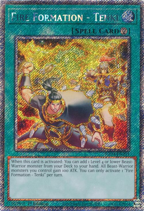 Fire Formation - Tenki [RA04-EN201] Platinum Secret Rare | GnG Games