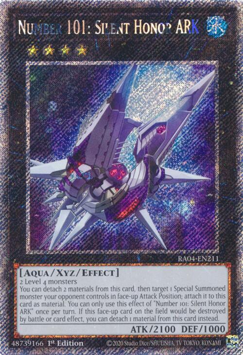 Number 101: Silent Honor ARK [RA04-EN211] Platinum Secret Rare | GnG Games