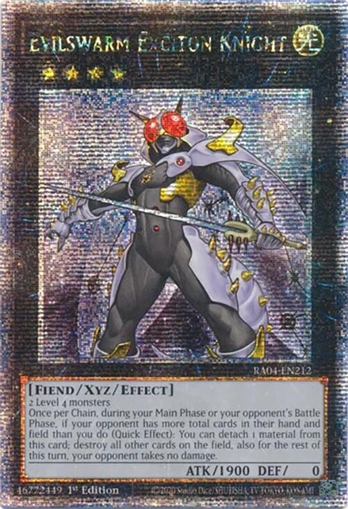 Evilswarm Exciton Knight [RA04-EN212] Quarter Century Secret Rare | GnG Games