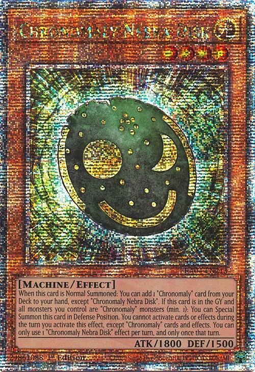 Chronomaly Nebra Disk [RA04-EN213] Quarter Century Secret Rare | GnG Games