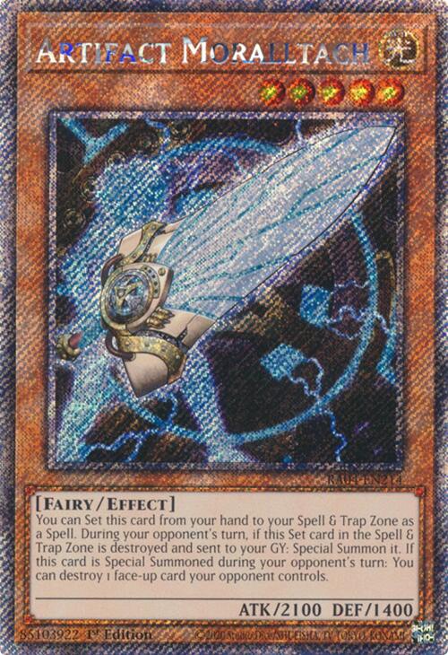 Artifact Moralltach [RA04-EN214] Platinum Secret Rare | GnG Games