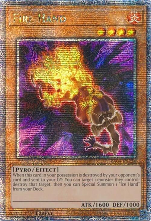 Fire Hand [RA04-EN224] Quarter Century Secret Rare | GnG Games