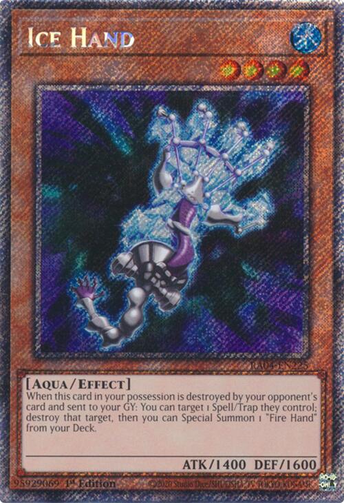 Ice Hand [RA04-EN225] Platinum Secret Rare | GnG Games