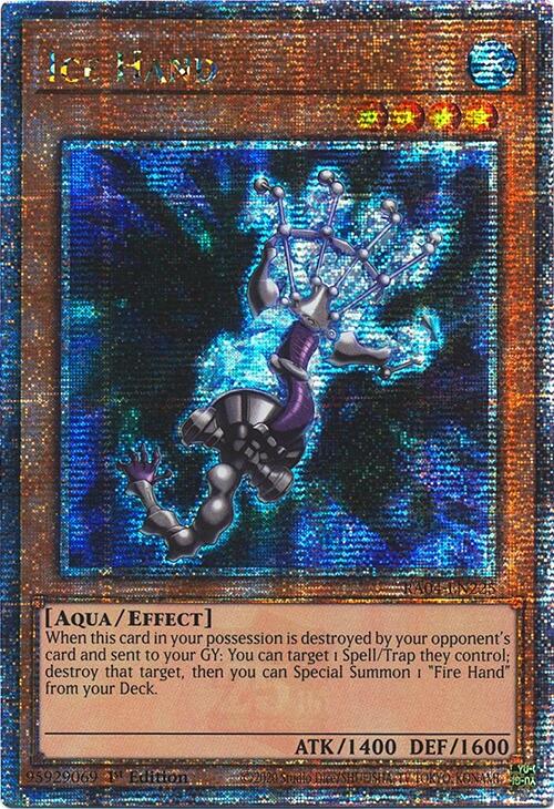 Ice Hand [RA04-EN225] Quarter Century Secret Rare | GnG Games