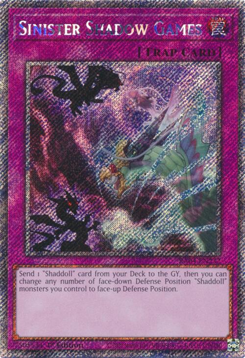 Sinister Shadow Games [RA04-EN232] Platinum Secret Rare | GnG Games