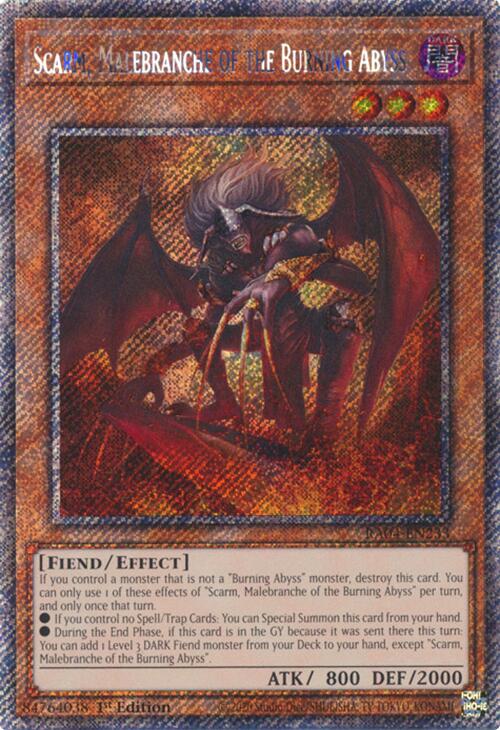 Scarm, Malebranche of the Burning Abyss [RA04-EN233] Platinum Secret Rare | GnG Games