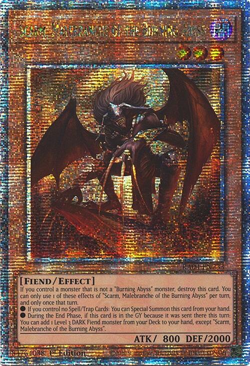 Scarm, Malebranche of the Burning Abyss [RA04-EN233] Quarter Century Secret Rare | GnG Games