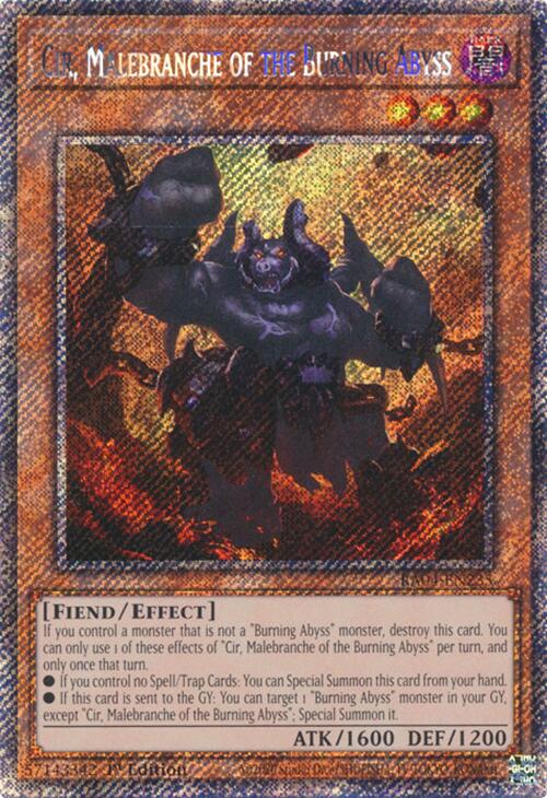 Cir, Malebranche of the Burning Abyss [RA04-EN235] Platinum Secret Rare | GnG Games
