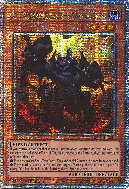 Cir, Malebranche of the Burning Abyss [RA04-EN235] Quarter Century Secret Rare | GnG Games