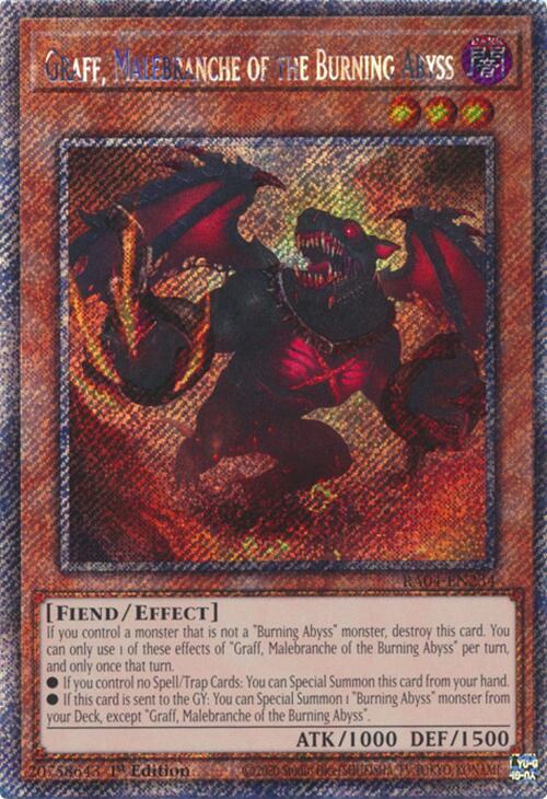 Graff, Malebranche of the Burning Abyss [RA04-EN234] Platinum Secret Rare | GnG Games