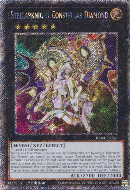 Stellarknight Constellar Diamond [RA04-EN241] Platinum Secret Rare | GnG Games