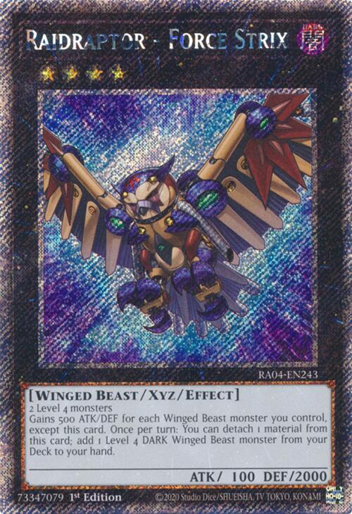 Raidraptor - Force Strix [RA04-EN243] Platinum Secret Rare | GnG Games