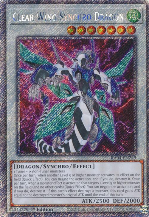 Clear Wing Synchro Dragon [RA04-EN249] Platinum Secret Rare | GnG Games