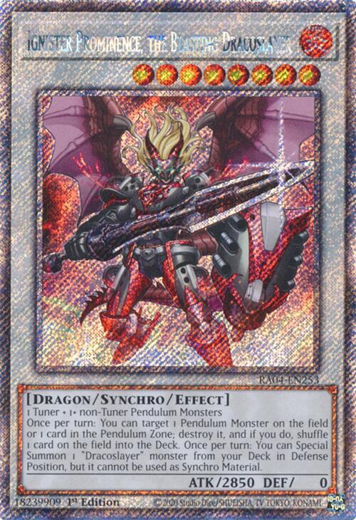 Ignister Prominence, the Blasting Dracoslayer [RA04-EN253] Platinum Secret Rare | GnG Games