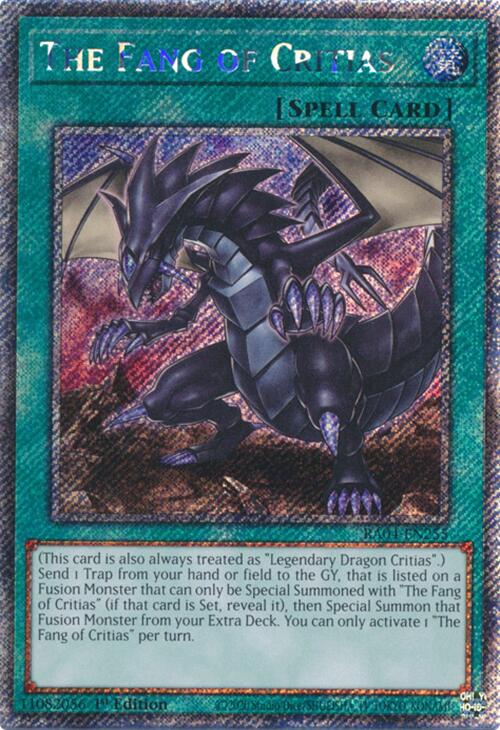 The Fang of Critias [RA04-EN255] Platinum Secret Rare | GnG Games