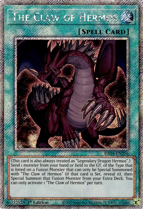 The Claw of Hermos [RA04-EN256] Platinum Secret Rare | GnG Games
