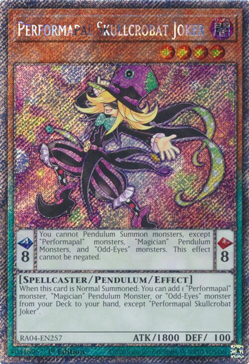 Performapal Skullcrobat Joker [RA04-EN257] Platinum Secret Rare | GnG Games