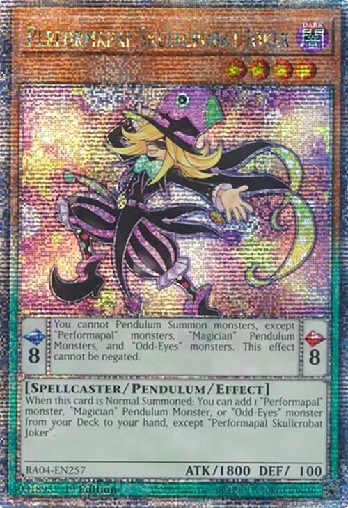 Performapal Skullcrobat Joker [RA04-EN257] Quarter Century Secret Rare | GnG Games