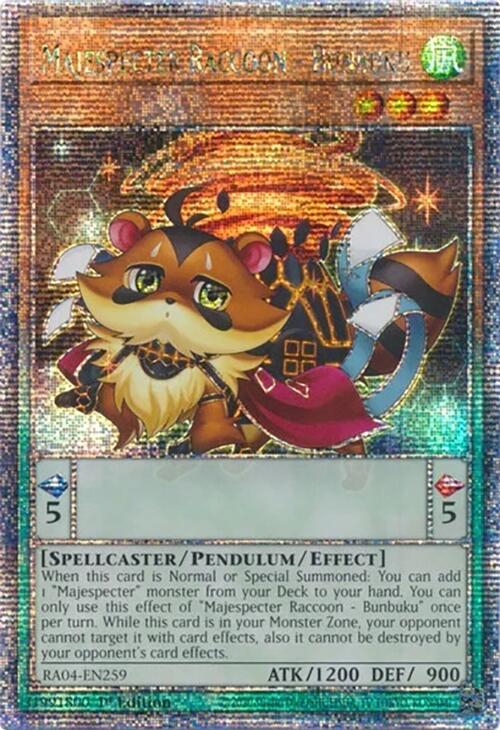Majespecter Raccoon - Bunbuku [RA04-EN259] Quarter Century Secret Rare | GnG Games