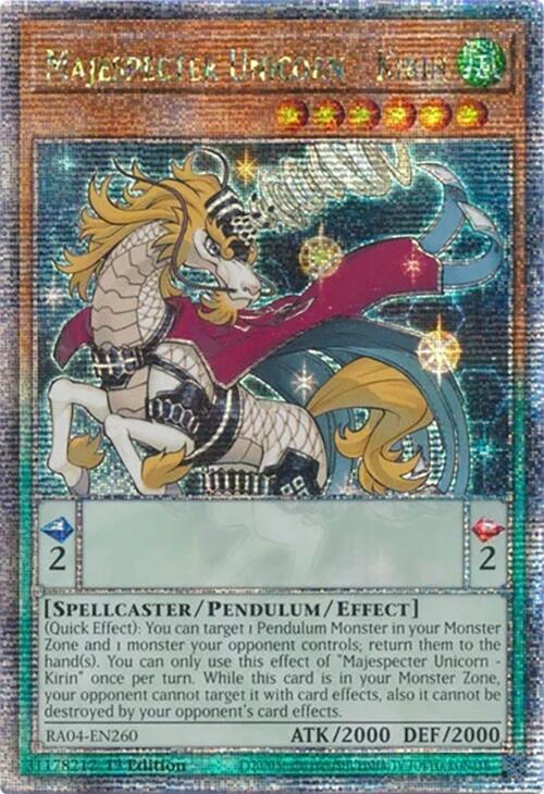 Majespecter Unicorn - Kirin [RA04-EN260] Quarter Century Secret Rare | GnG Games