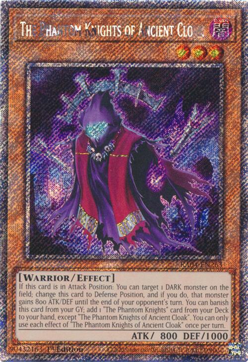 The Phantom Knights of Ancient Cloak [RA04-EN263] Platinum Secret Rare | GnG Games