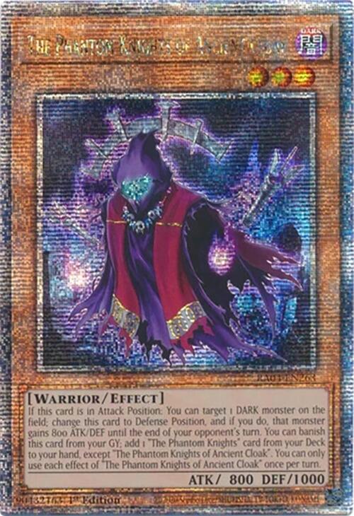 The Phantom Knights of Ancient Cloak [RA04-EN263] Quarter Century Secret Rare | GnG Games