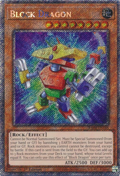 Block Dragon [RA04-EN268] Platinum Secret Rare | GnG Games