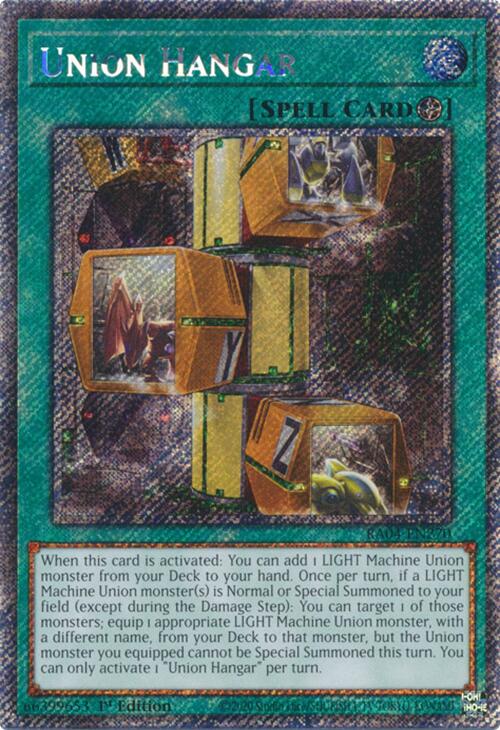 Union Hangar [RA04-EN270] Platinum Secret Rare | GnG Games