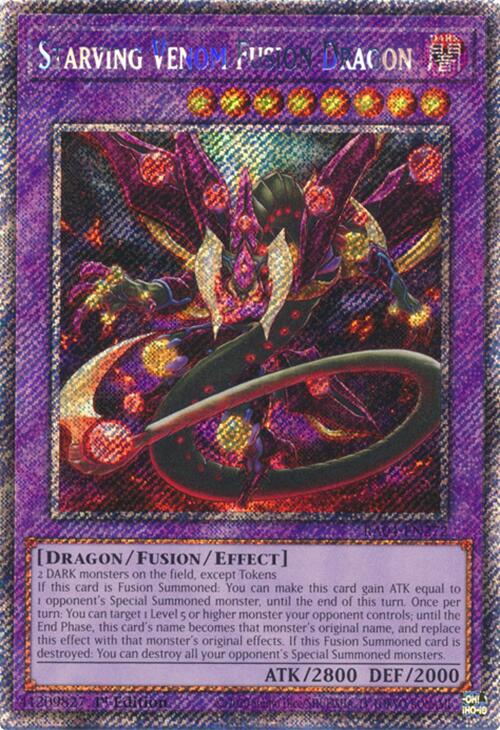 Starving Venom Fusion Dragon [RA04-EN272] Platinum Secret Rare | GnG Games
