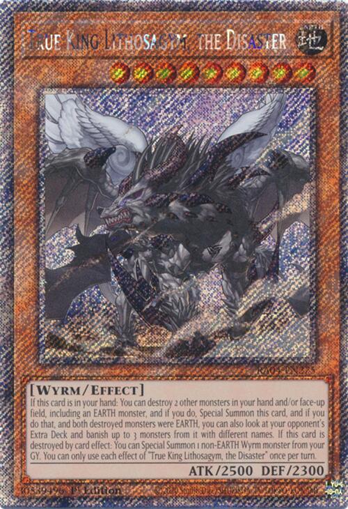 True King Lithosagym, the Disaster [RA04-EN275] Platinum Secret Rare | GnG Games