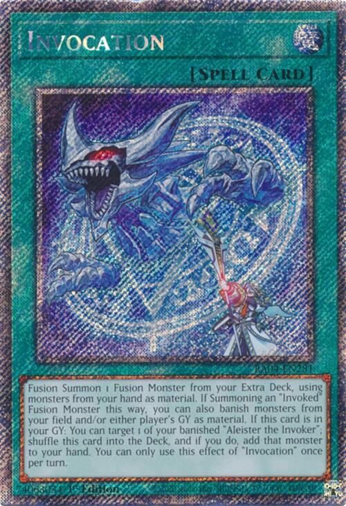 Invocation [RA04-EN281] Platinum Secret Rare | GnG Games