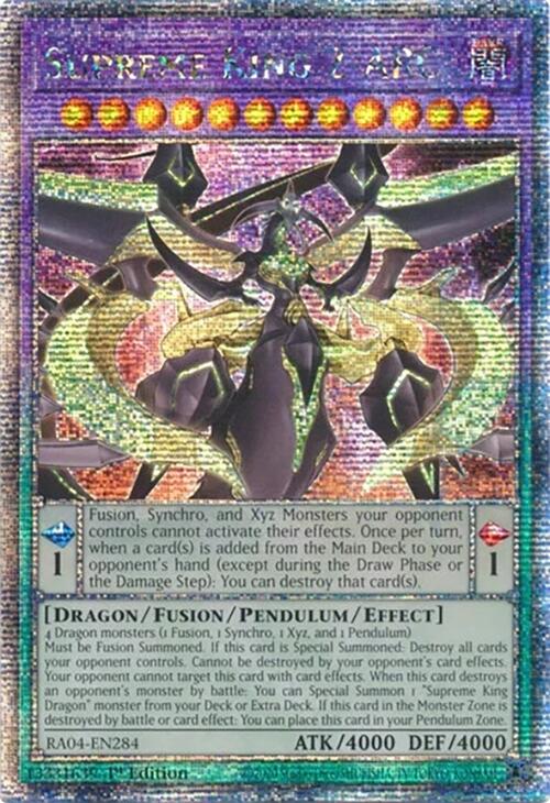Supreme King Z-ARC [RA04-EN284] Quarter Century Secret Rare | GnG Games