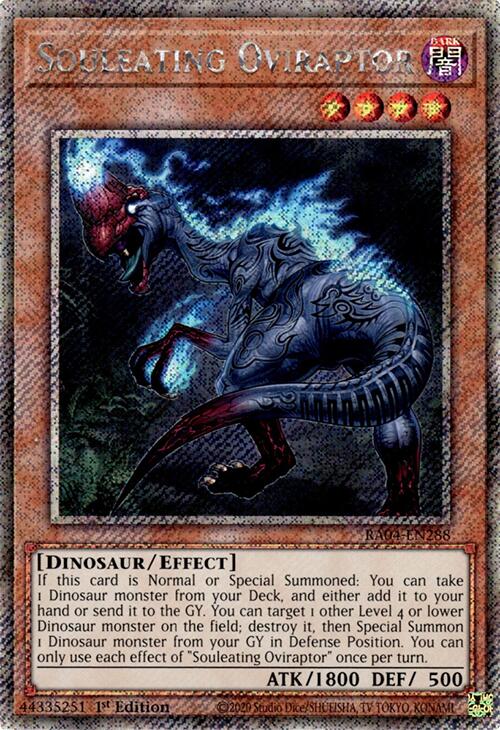 Souleating Oviraptor [RA04-EN288] Platinum Secret Rare | GnG Games