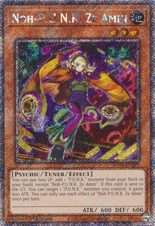 Noh-P.U.N.K. Ze Amin [RA04-EN293] Platinum Secret Rare | GnG Games