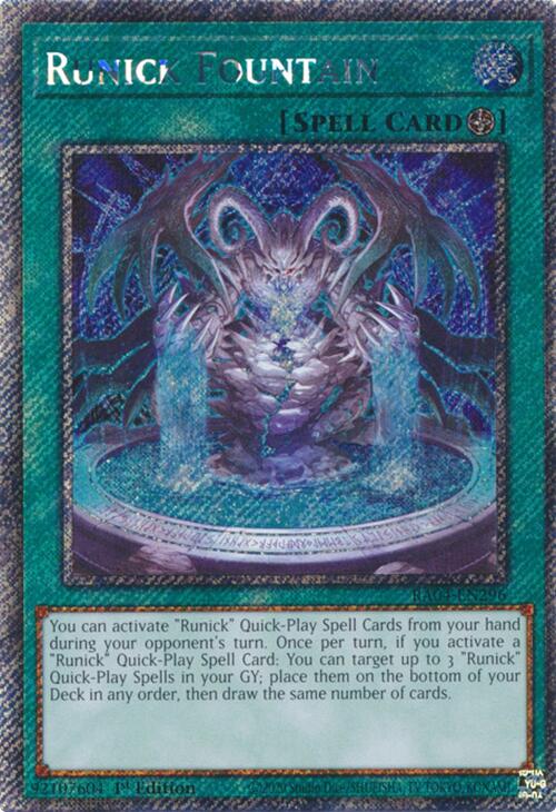 Runick Fountain [RA04-EN296] Platinum Secret Rare | GnG Games