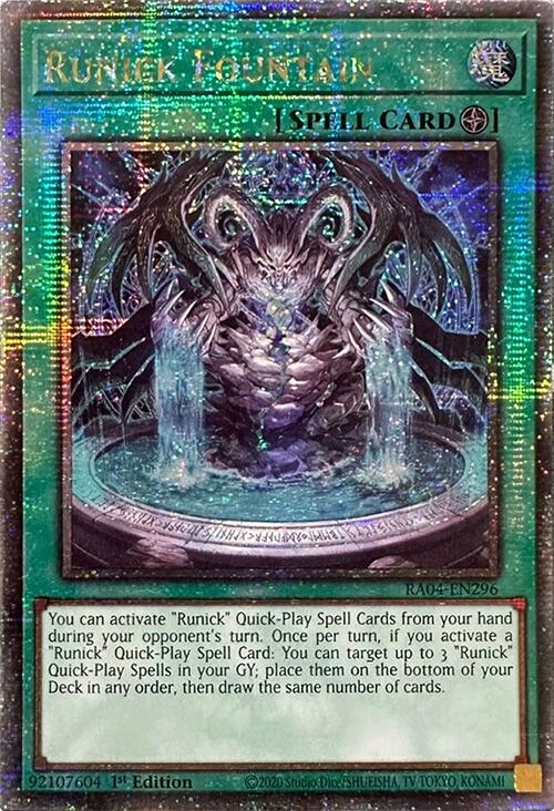Runick Fountain [RA04-EN296] Quarter Century Secret Rare | GnG Games