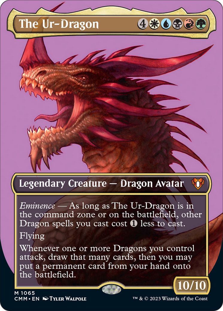 The Ur-Dragon (Borderless Textured Foil Frame Break) [Commander Masters] | GnG Games