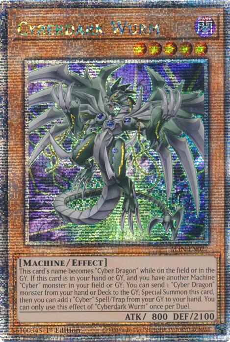 Cyberdark Wurm [ALIN-EN027] Quarter Century Secret Rare | GnG Games