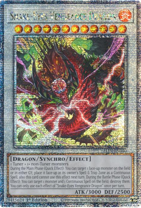 Snake-Eyes Vengeance Dragon [ALIN-EN040] Quarter Century Secret Rare | GnG Games