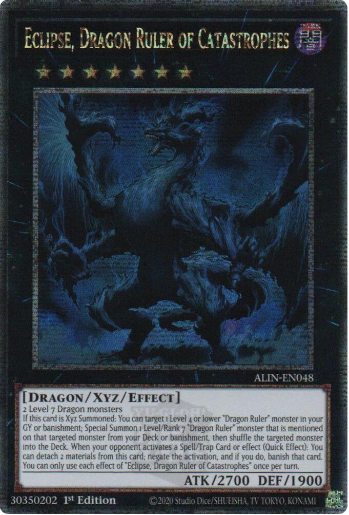 Eclipse, Dragon Ruler of Catastrophes [ALIN-EN048] Quarter Century Secret Rare | GnG Games
