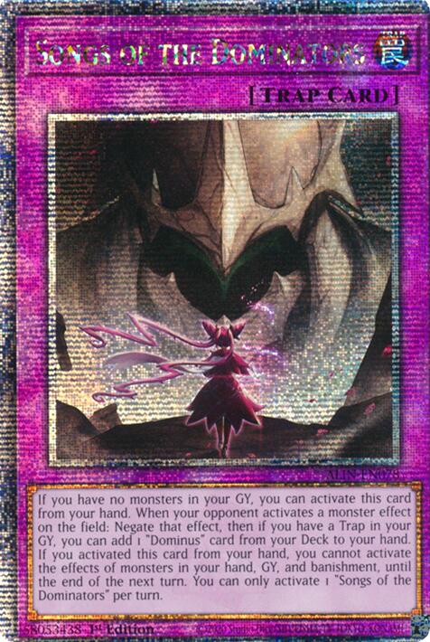 Songs of the Dominators [ALIN-EN078] Quarter Century Secret Rare | GnG Games