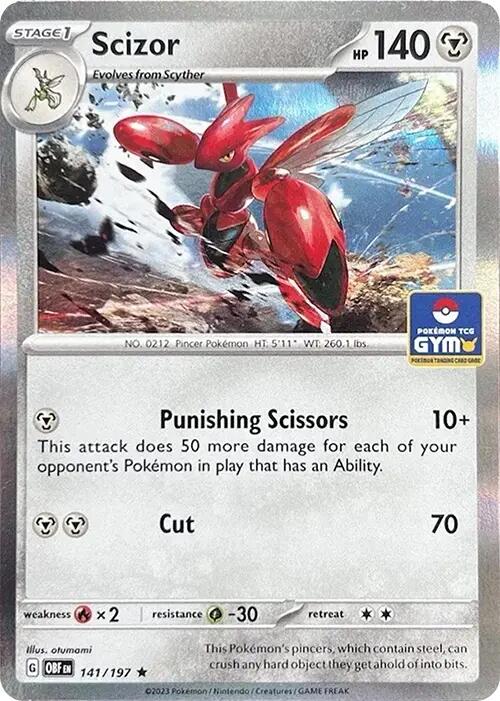 Scizor (141/197) (Pokemon Gym Promo) [Scarlet & Violet: Obsidian Flames] | GnG Games