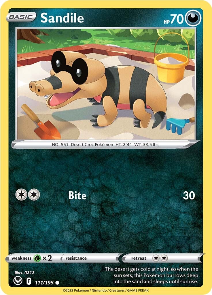 Sandile (111/195) [Sword & Shield: Silver Tempest] | GnG Games