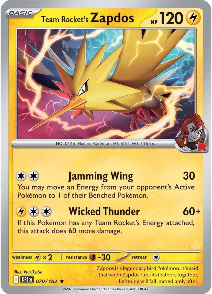 Team Rocket's Zapdos (070/182) [Scarlet & Violet: Destined Rivals] | GnG Games