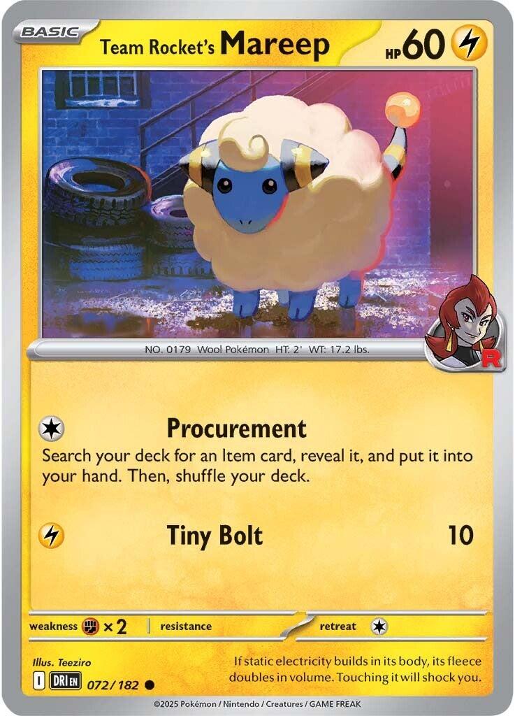 Team Rocket's Mareep (072/182) [Scarlet & Violet: Destined Rivals] | GnG Games
