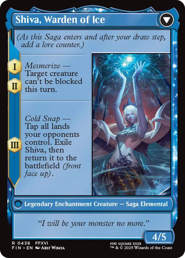 Jill, Shiva's Dominant // Shiva, Warden of Ice (Extended Art) [FINAL FANTASY] | GnG Games