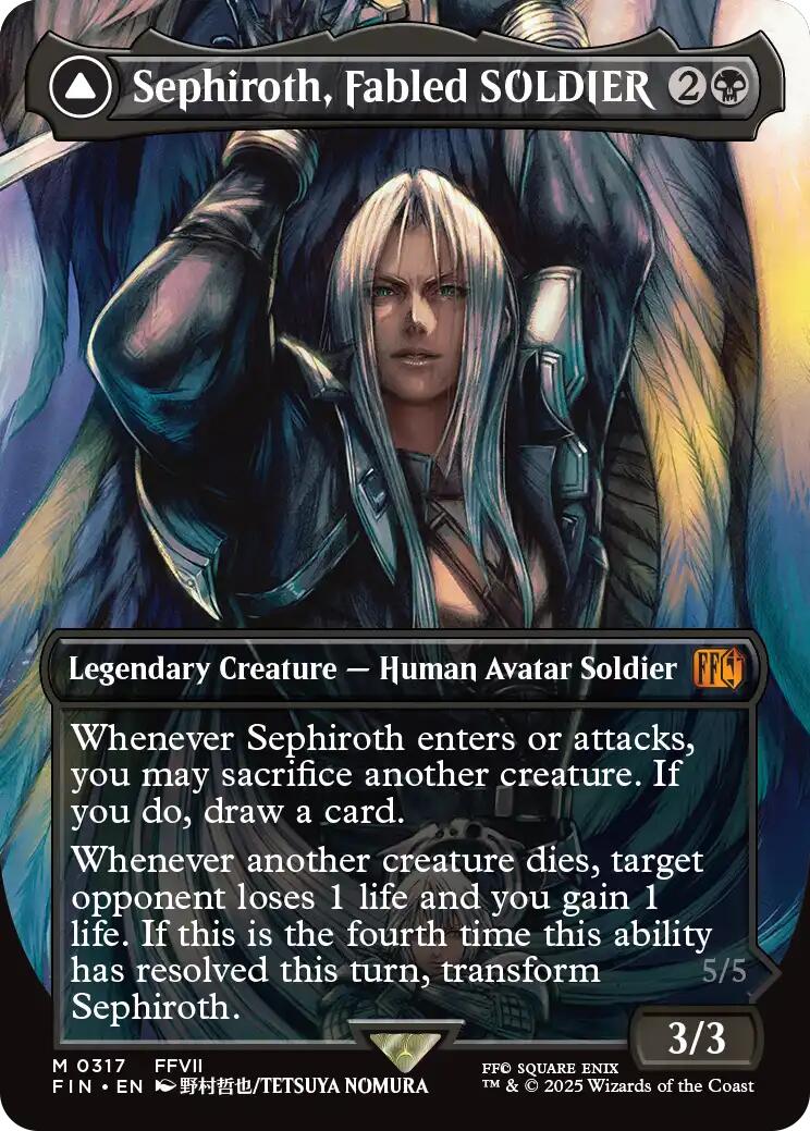 Sephiroth, Fabled SOLDIER // Sephiroth, One-Winged Angel (Borderless) (0317) [FINAL FANTASY] | GnG Games