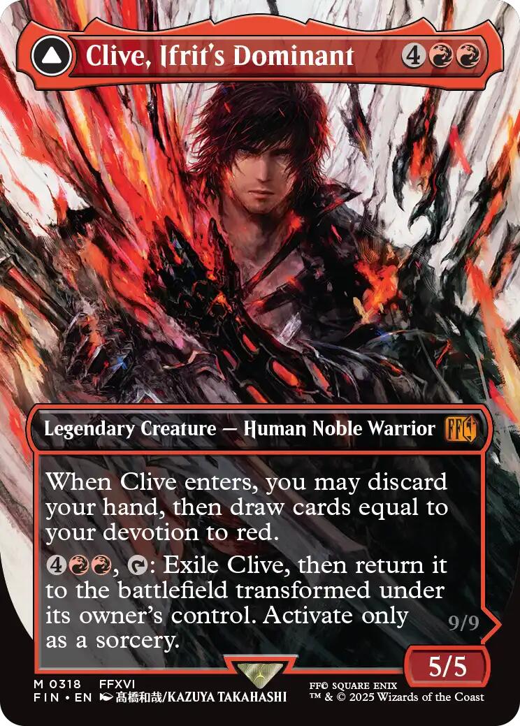 Clive, Ifrit's Dominant // Ifrit, Warden of Inferno (Borderless) (0318) [FINAL FANTASY] | GnG Games