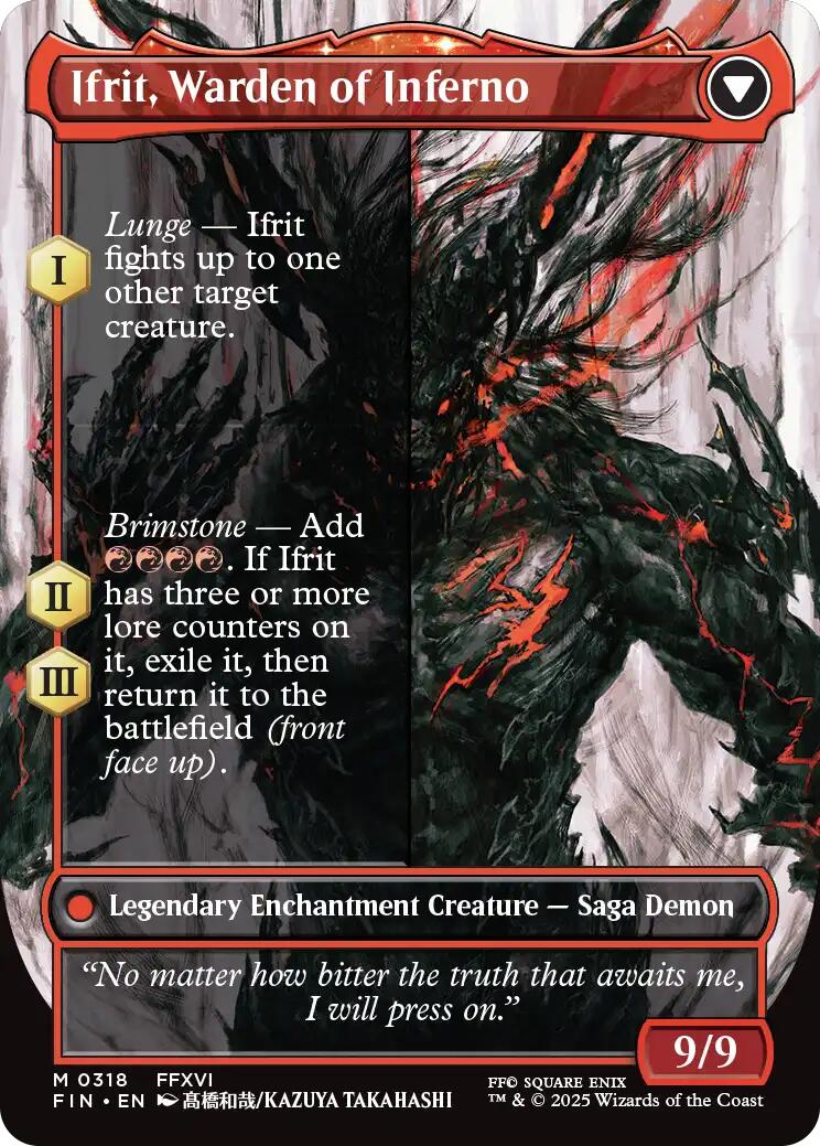 Clive, Ifrit's Dominant // Ifrit, Warden of Inferno (Borderless) (0318) [FINAL FANTASY] | GnG Games